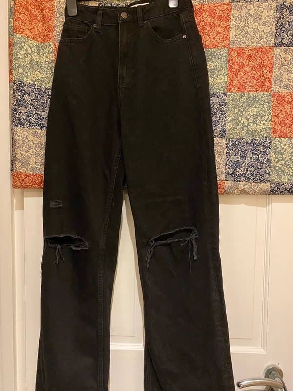 Bershka Black ripped jeans
