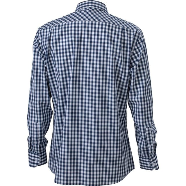 James and Nicholson James and Nicholson Men's Checked Shirt in Navy - 2
