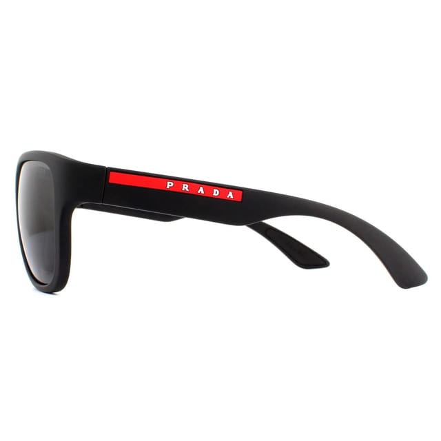 Prada Sport Prada Sport Men's Rectangle Black Rubber Grey Sunglasses - 3