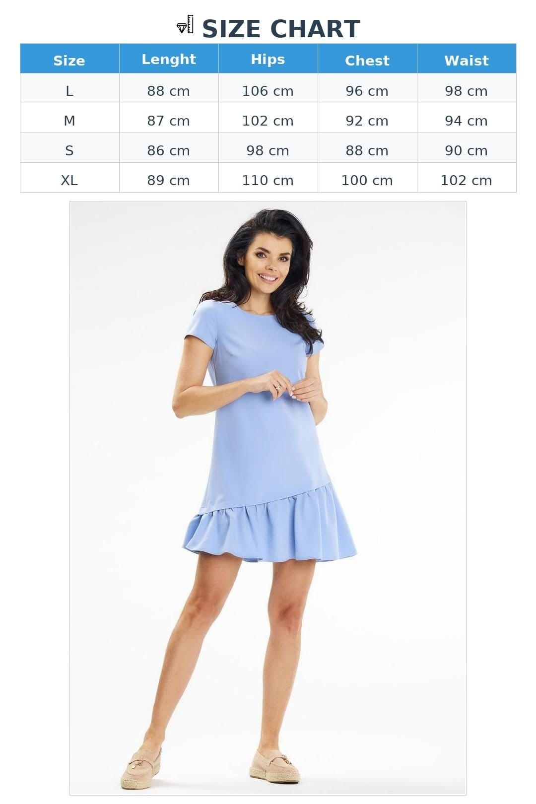 Love Lace Love Lace Women's Asymmetrical Ruffle Mini Trapeze Dress in Blue - 4
