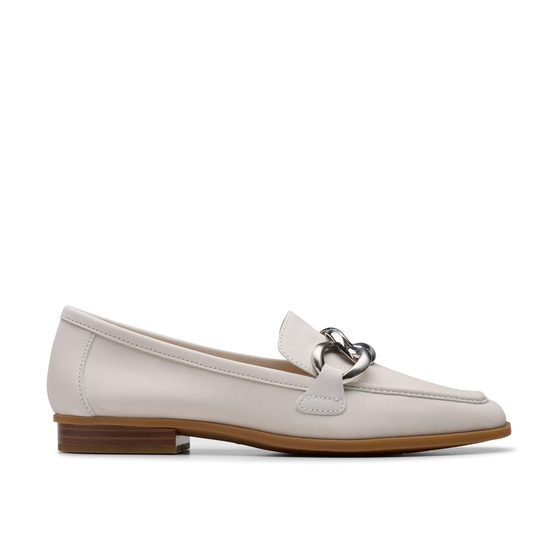 Clarks Clarks Women's Sarafyna Iris Off-White Leather Loafers