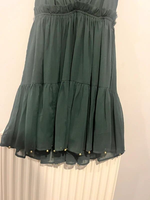 ASOS Design Dark green chiffon dress