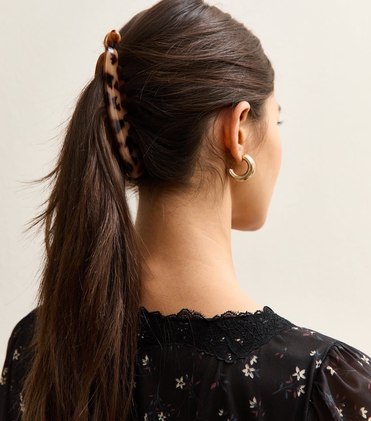 New Look Brown Tortoiseshell Print Hair Clip New Look