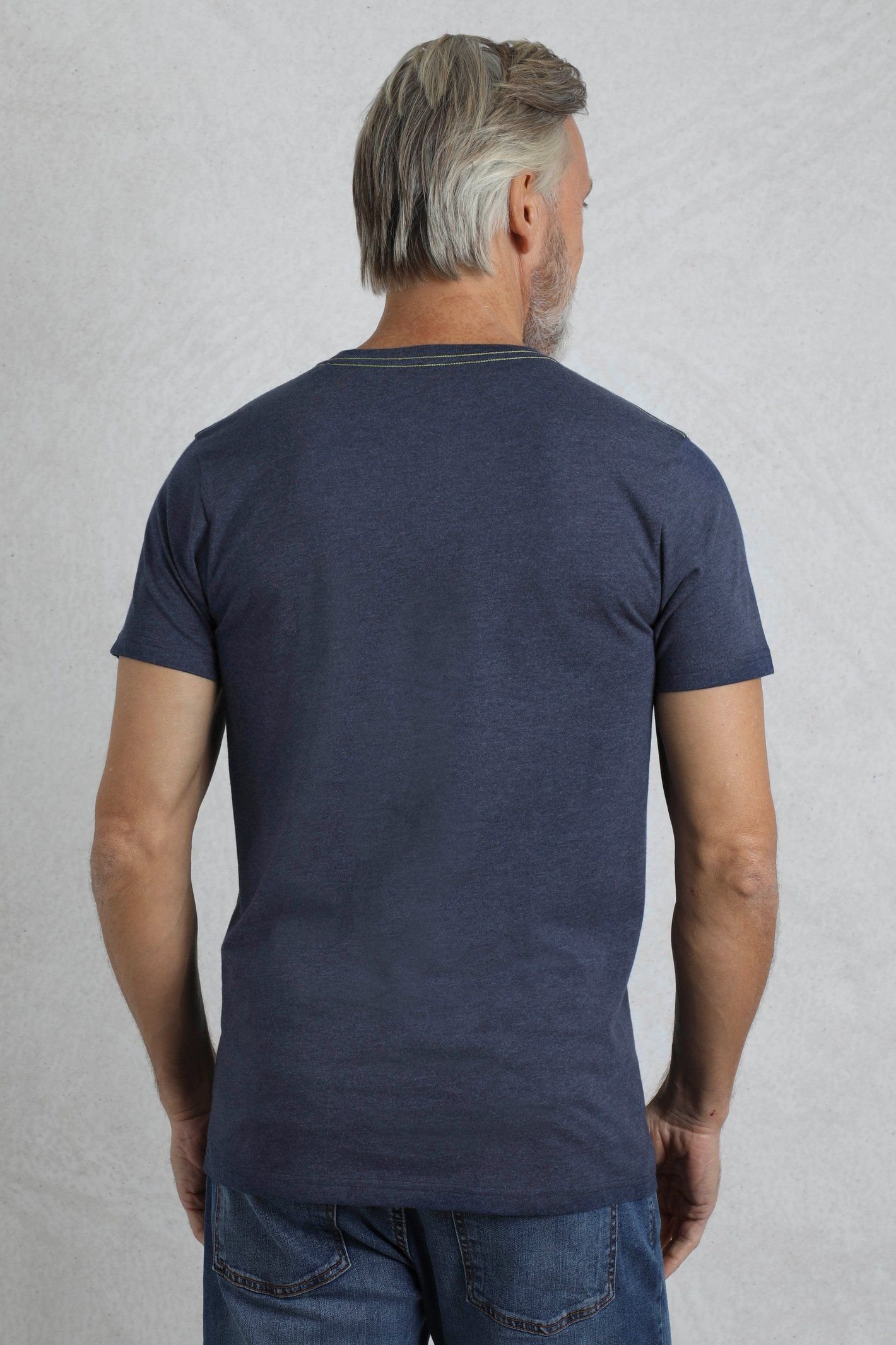 Weird Fish Weird Fish Men's Vortex Front Print Graphic T-Shirt in Dark Blue - 3