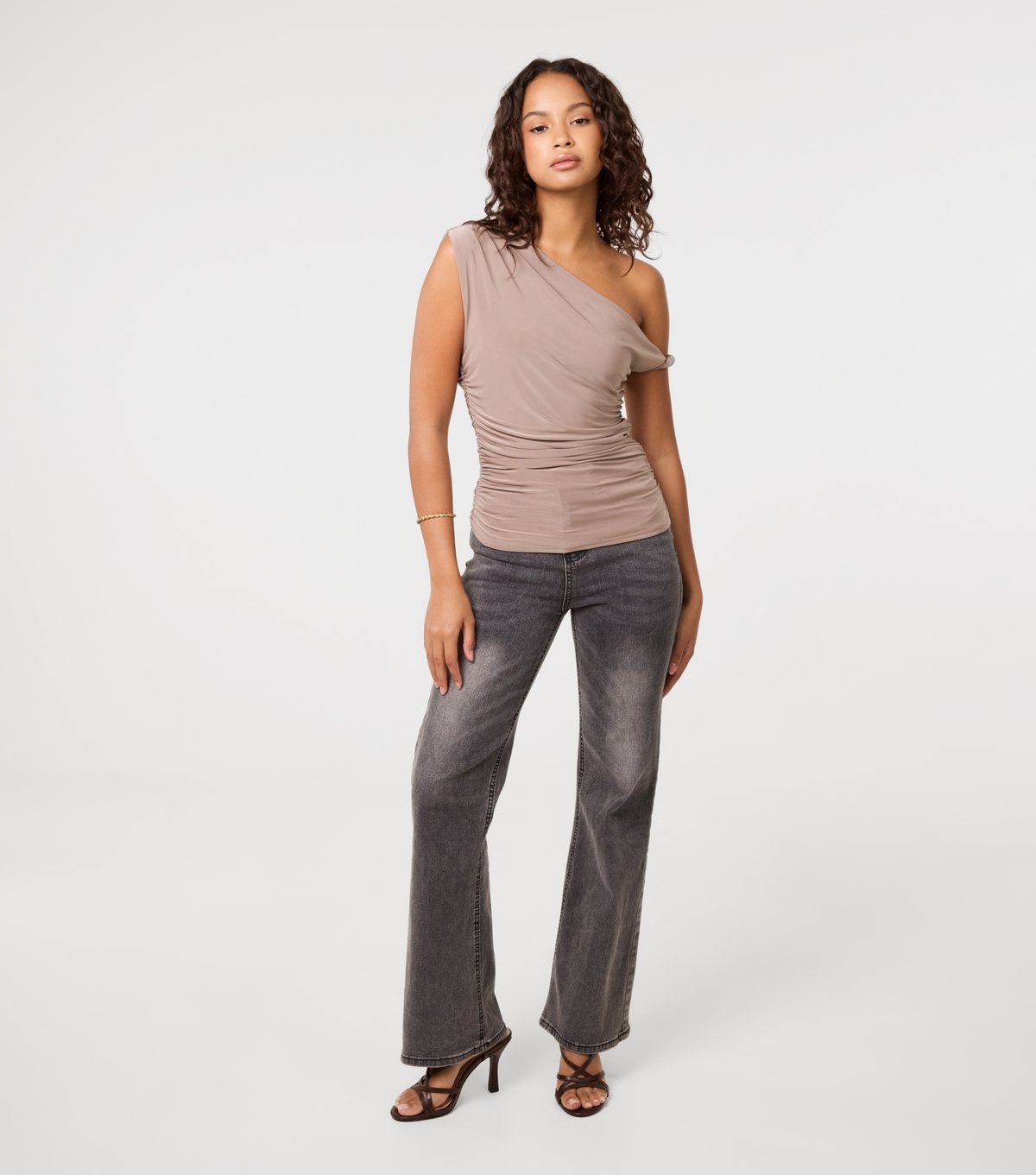 Pink Vanilla Women's Light Brown Twisted Off The Shoulder Top Pink Vanilla New Look - 2