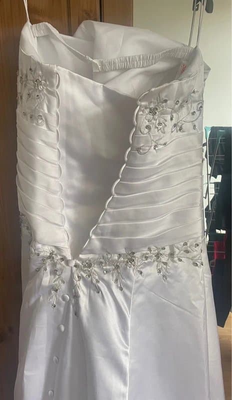 White Because white corset wedding dress