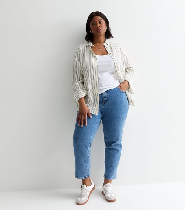 New Look Women's Plus Size White Scoop Neck Vest Curves New Look - 3