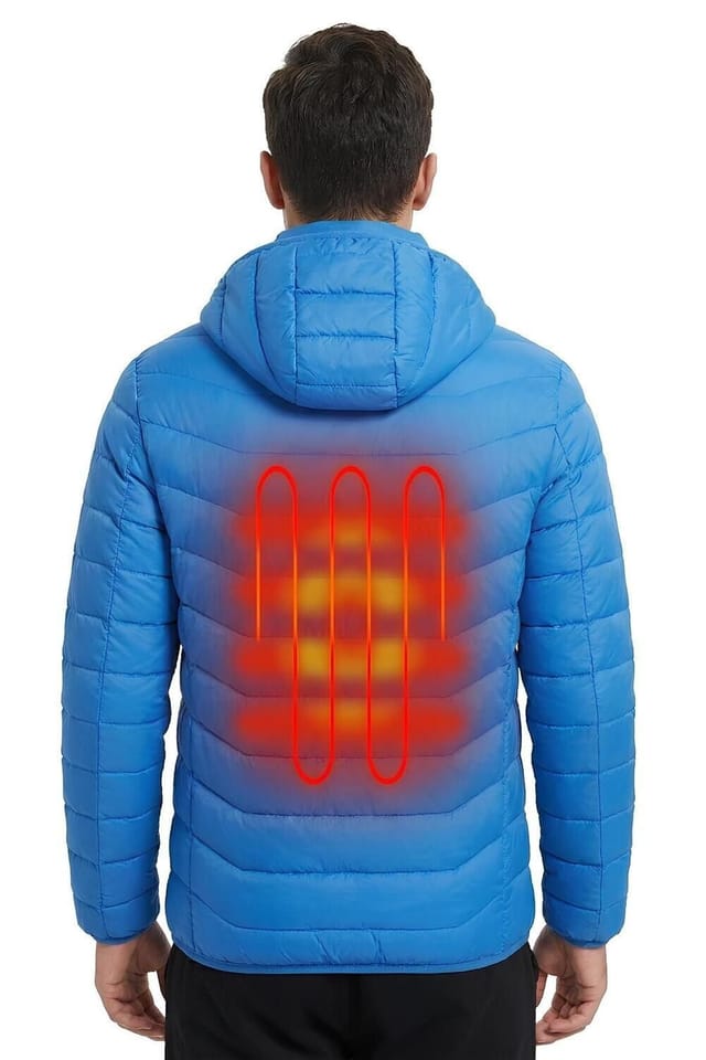 Anniou Anniou Men's Men's Heated Jacket in Blue - 2