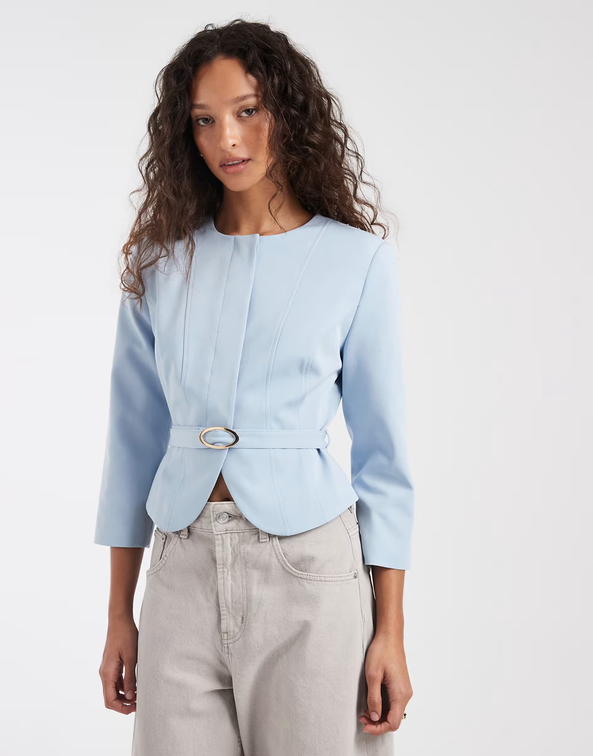 ASOS ASOS DEsSIGN neat fit rounded shoulder blazer
