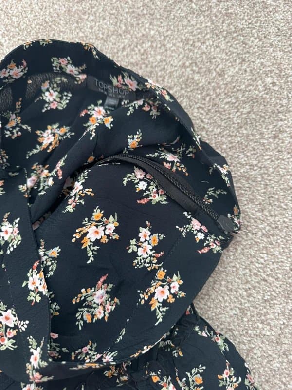 Topshop Topshop Floral Frill Mini Skirt
