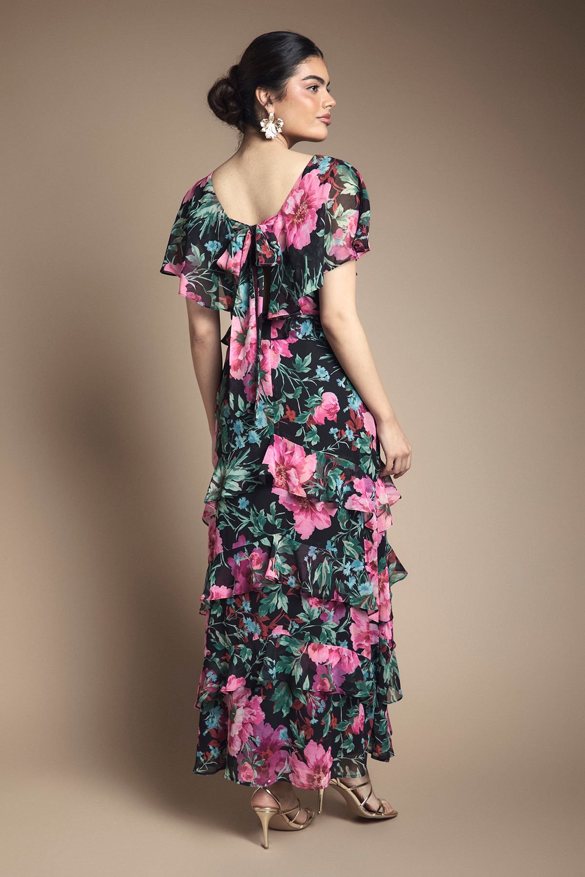 Oasis Oasis Women's Ruffle Detail Maxi Dress in Black - 3