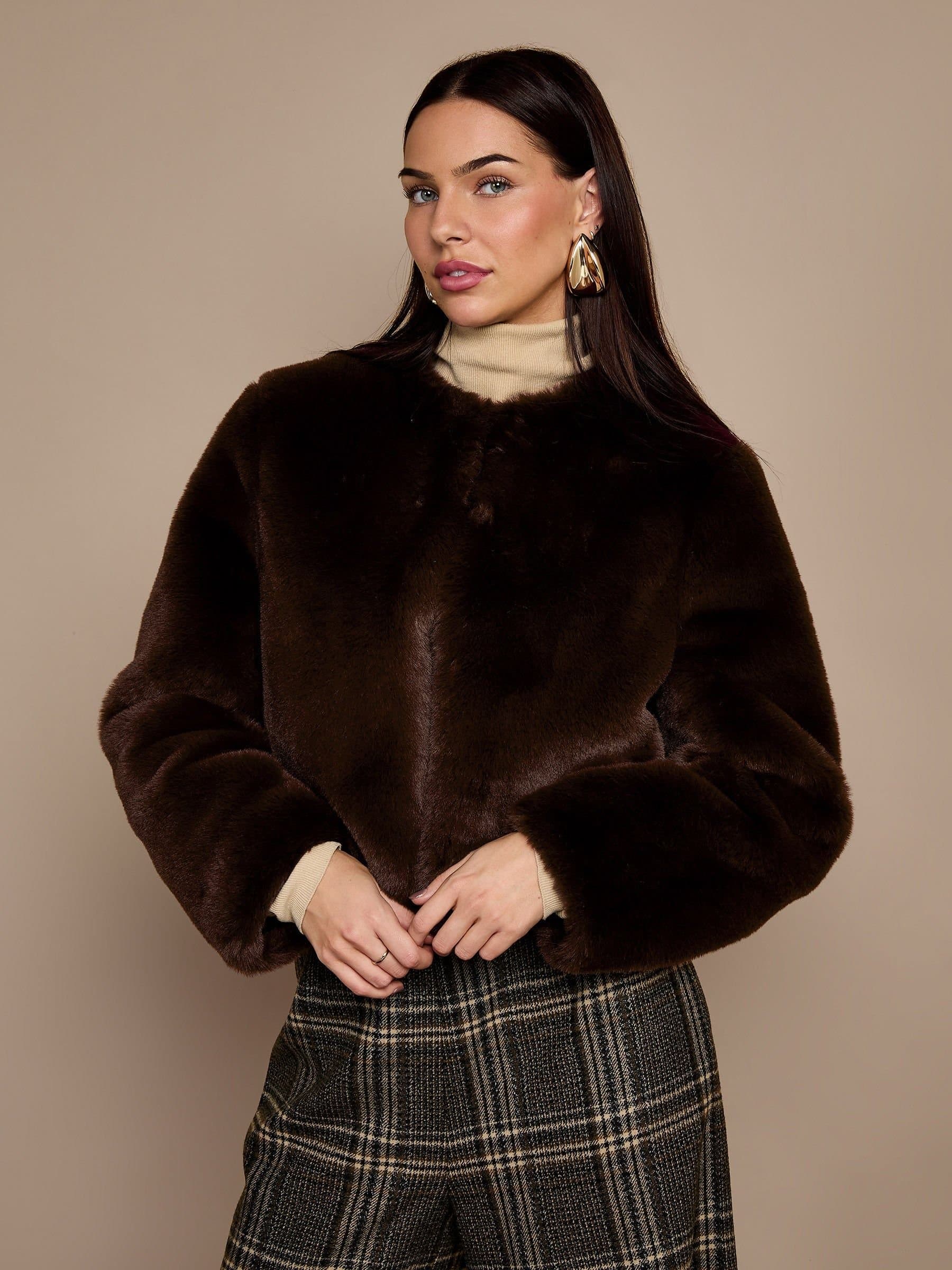 GWD by GEORGE W. DAVIES GWD by GEORGE W. DAVIES Chocolate Brown Faux Fur Jacket