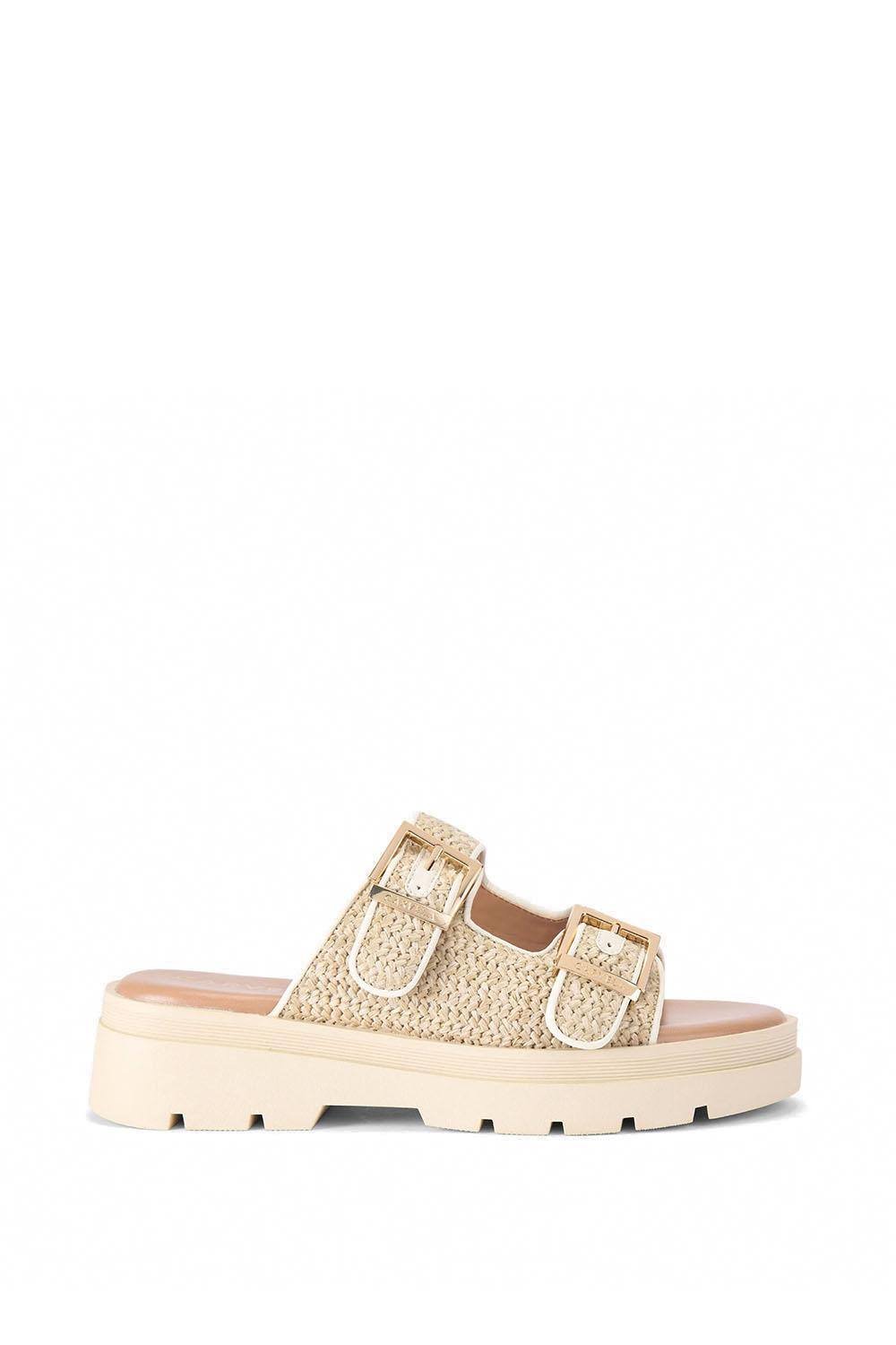 Carvela Carvela Women's 'Bormio Buckle' Fabric Sandals in Beige - 4