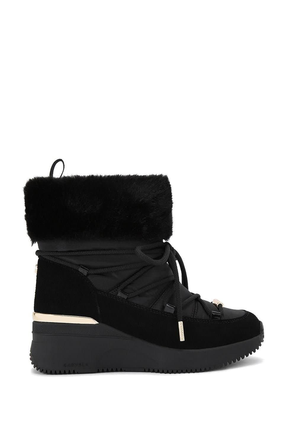 Carvela Carvela Women's 'Skyline Wedge Bootie' Suede Fabric Trainers in Black