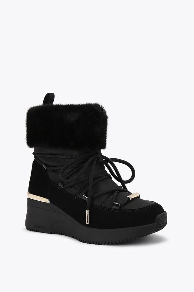 Carvela Carvela Women's 'Skyline Wedge Bootie' Suede Fabric Trainers in Black - 2