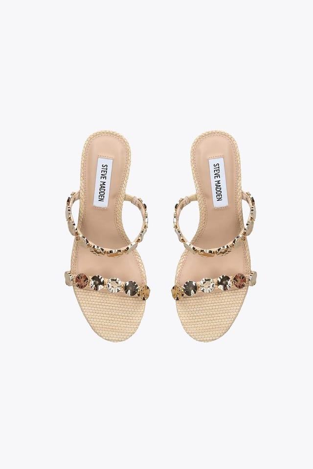 Steve Madden STEVE MADDEN Women's 'Annika Beige' Leather Heels in Beige - 2