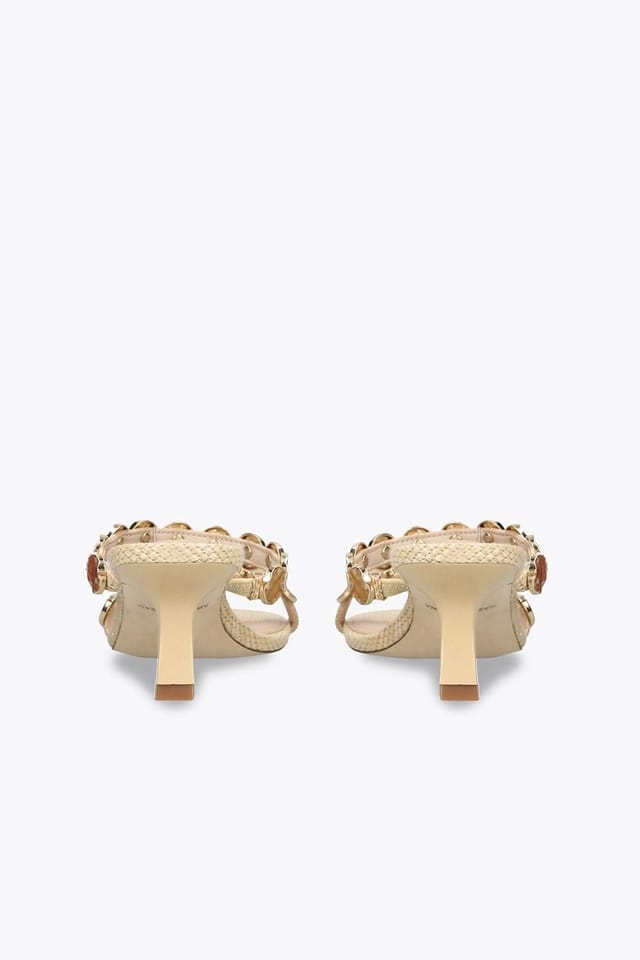 Steve Madden STEVE MADDEN Women's 'Annika Beige' Leather Heels in Beige - 3