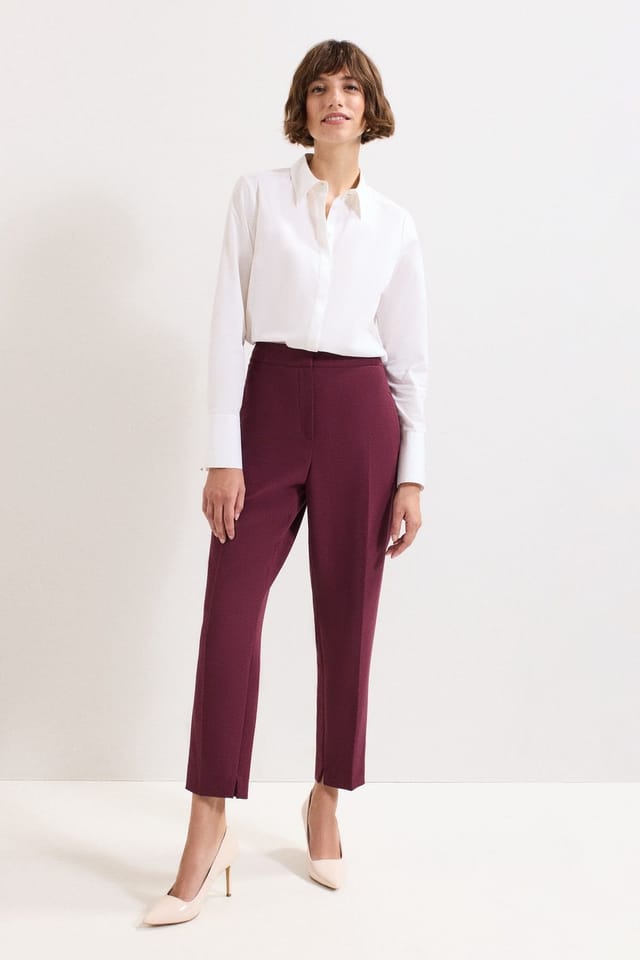 Phase Eight Phase Eight Women's Fara Taper Trousers in Wine - 3