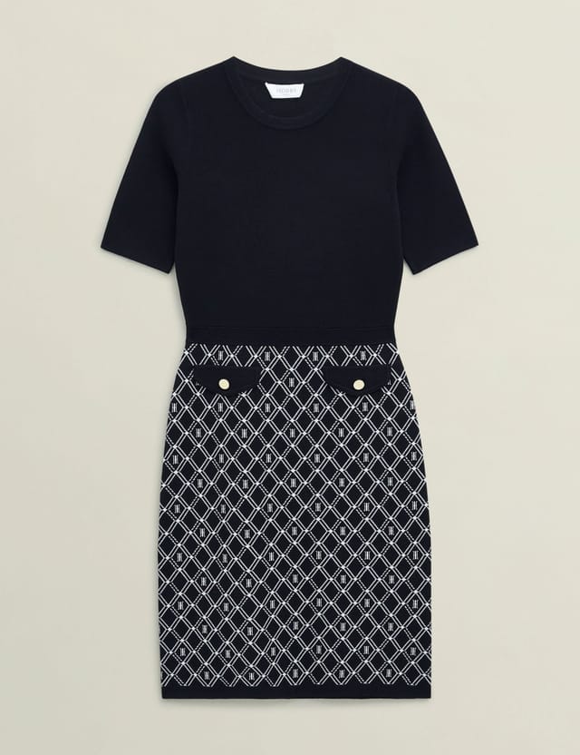 Hobbs London Hobbs London Women's Perrie Knitted Dress in Dark Navy - 2