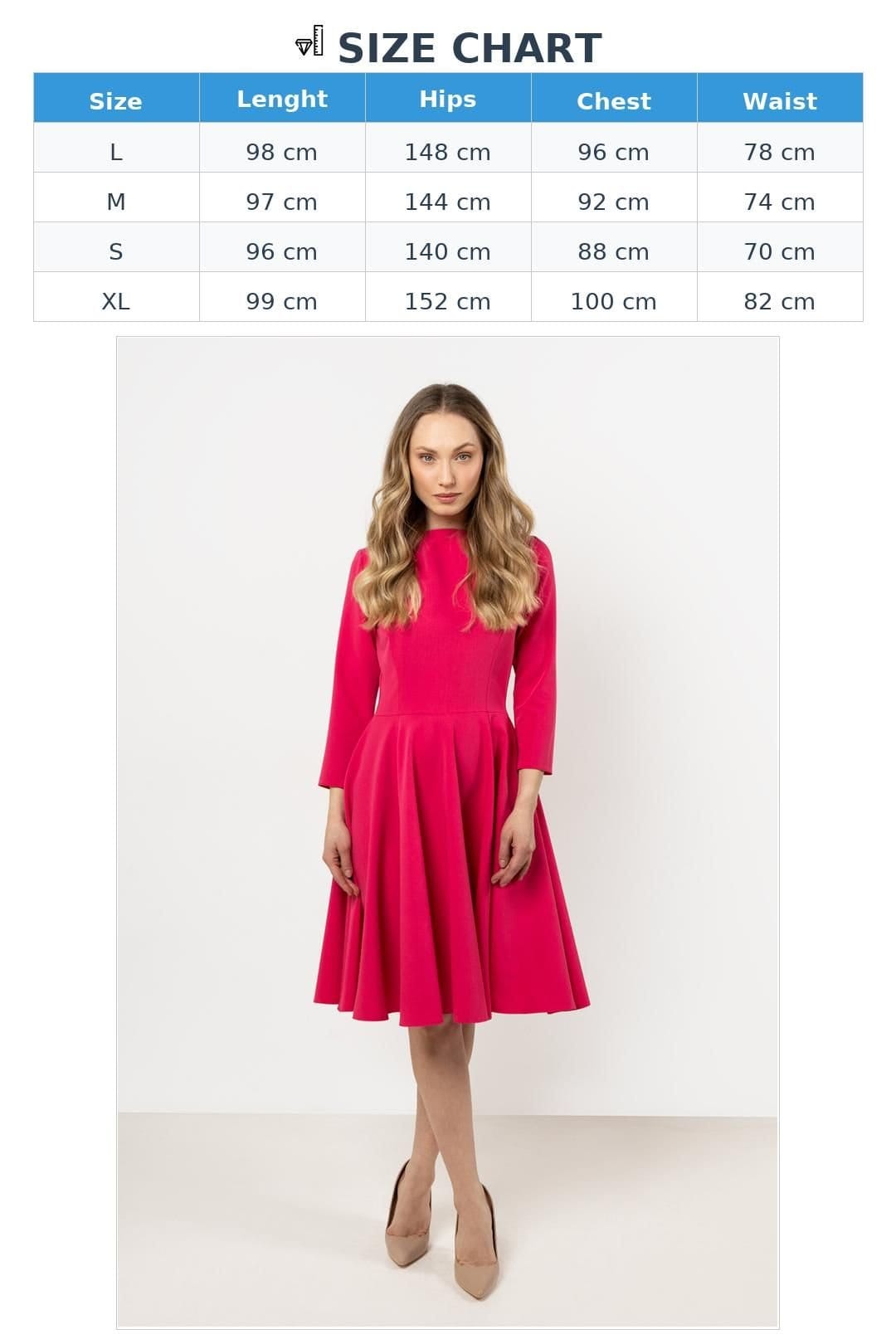 Love Lace Love Lace Women's Elegance Boat Neck Flared Day Dress in Pink - 4