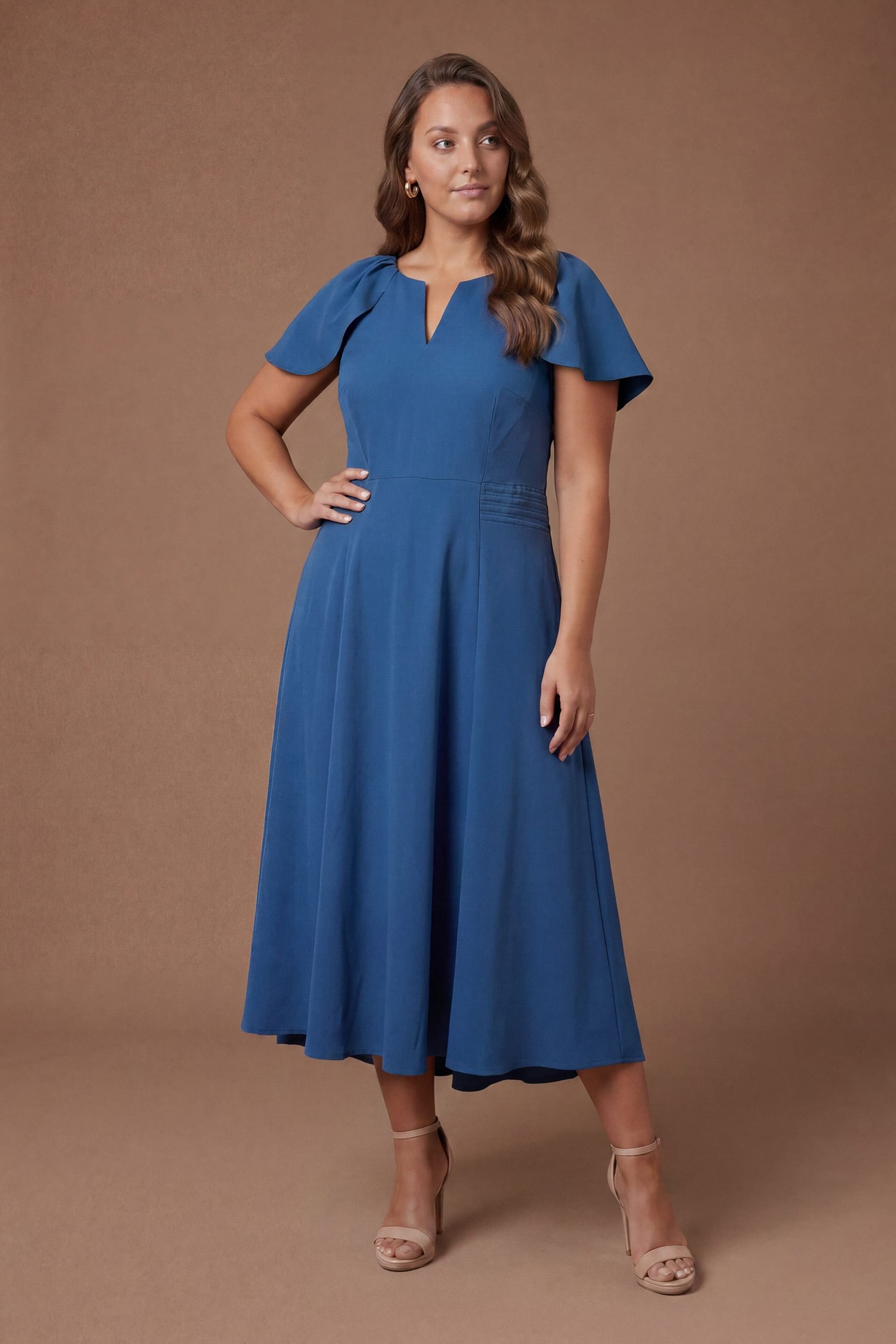 Coast Plus Cobalt Jersey Midi Dress