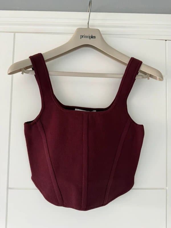 Bershka Bershka burgundy corset type top