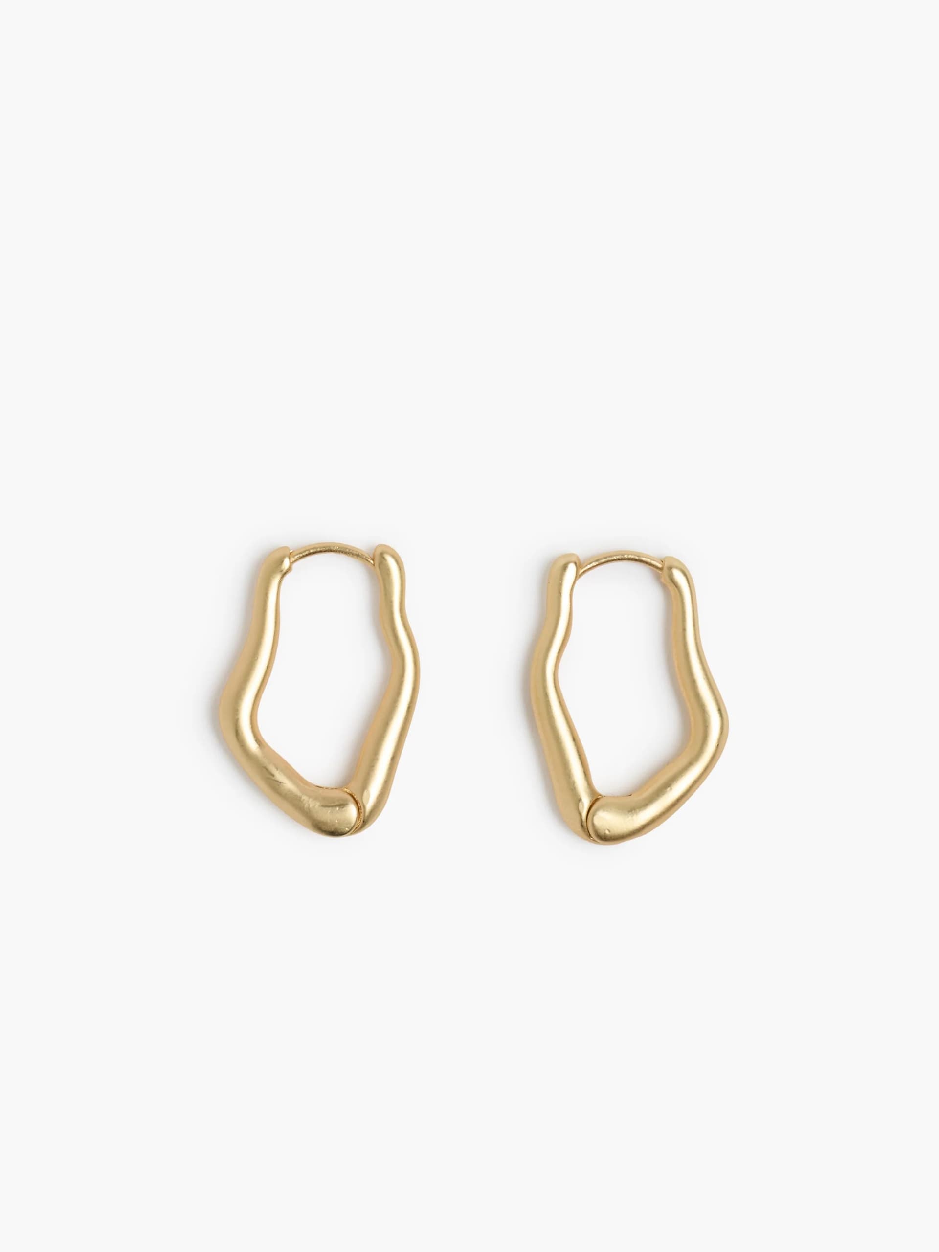 French Connection French Connection Gold Irregular Hoop Earrings