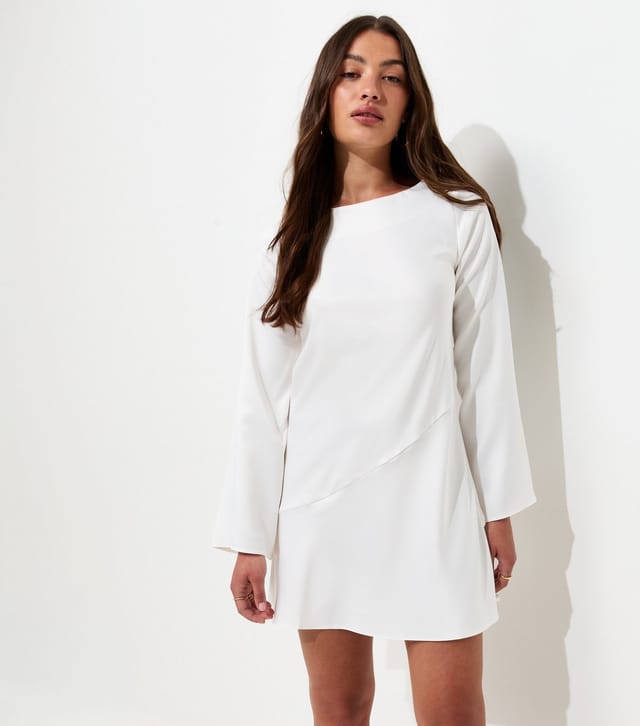 New Look Women's White Satin Cowl Back Mini Dress New Look - 2