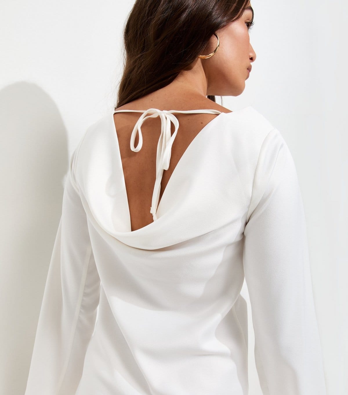 New Look Women's White Satin Cowl Back Mini Dress New Look - 4