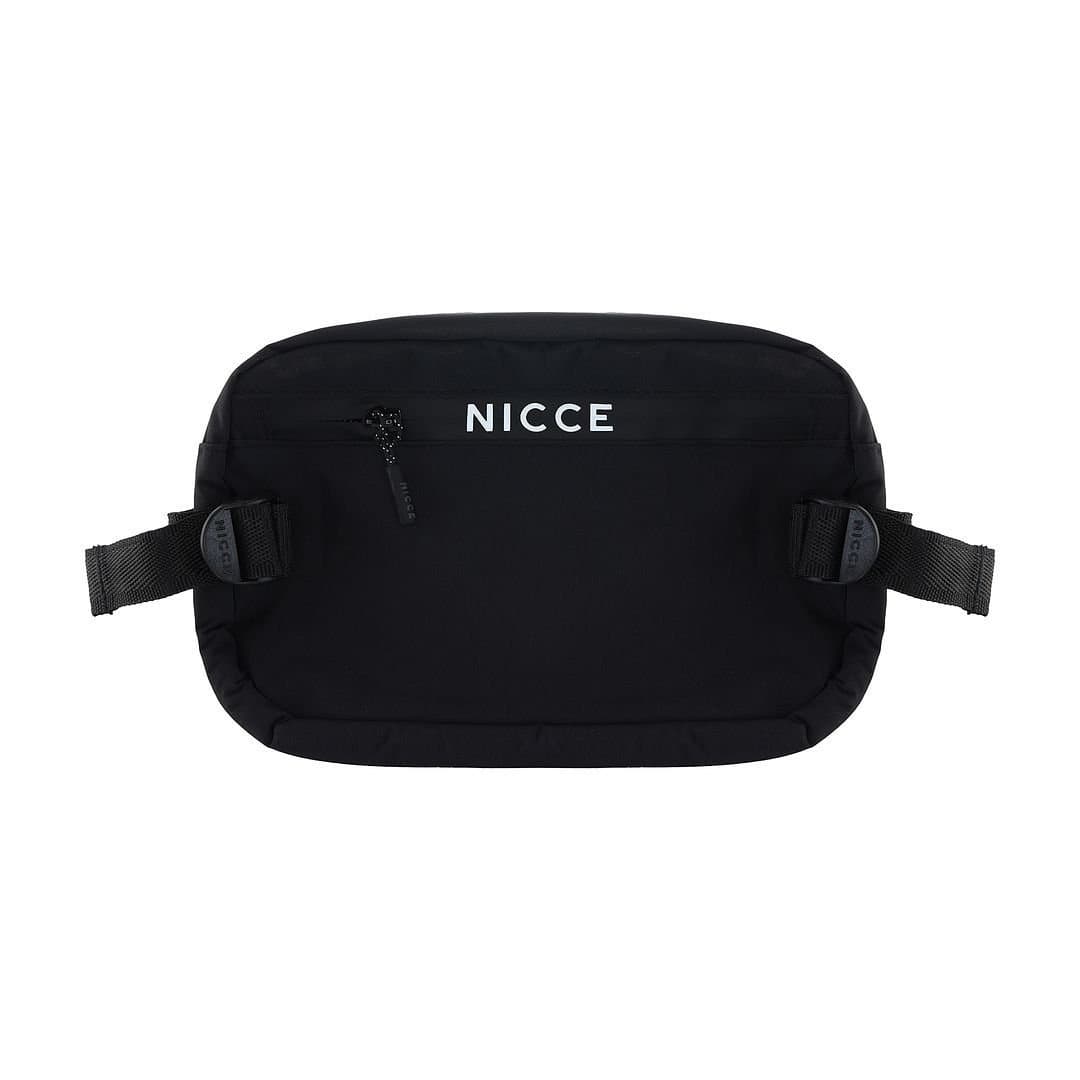 Nicce Nicce Men's Adjustable Strap Black Graphic Kicker Crossbody Bag