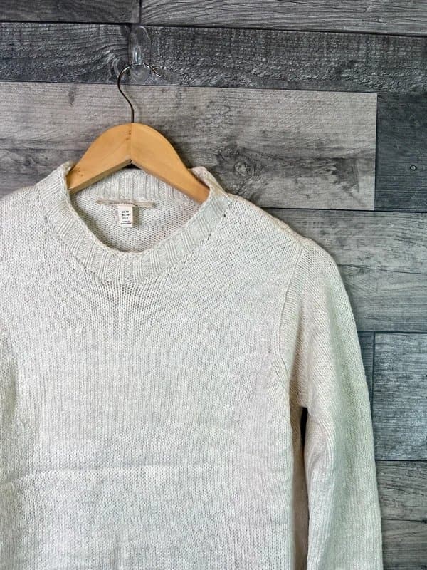 Seasalt Cornwall Seasalt Womens Merino Blend Jumper Size UK 10 Ivory Sweater Knit Basic Dawson