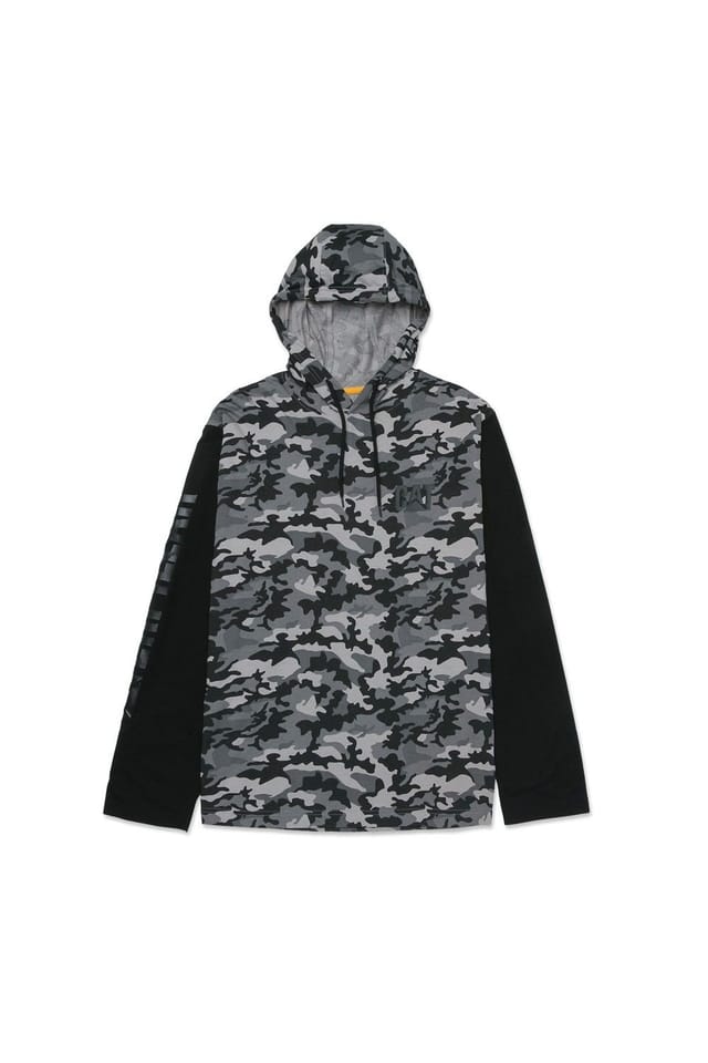 Caterpillar Caterpillar Men's Hooded Long Sleeve Tee in Stone - 3