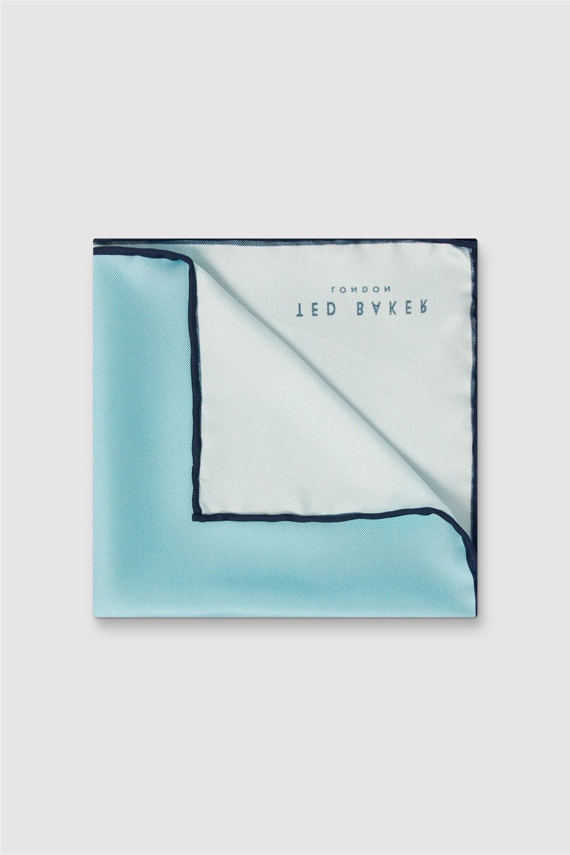 Ted Baker Ted Baker Men's Plain Pocket Square in Duck Egg Blue
