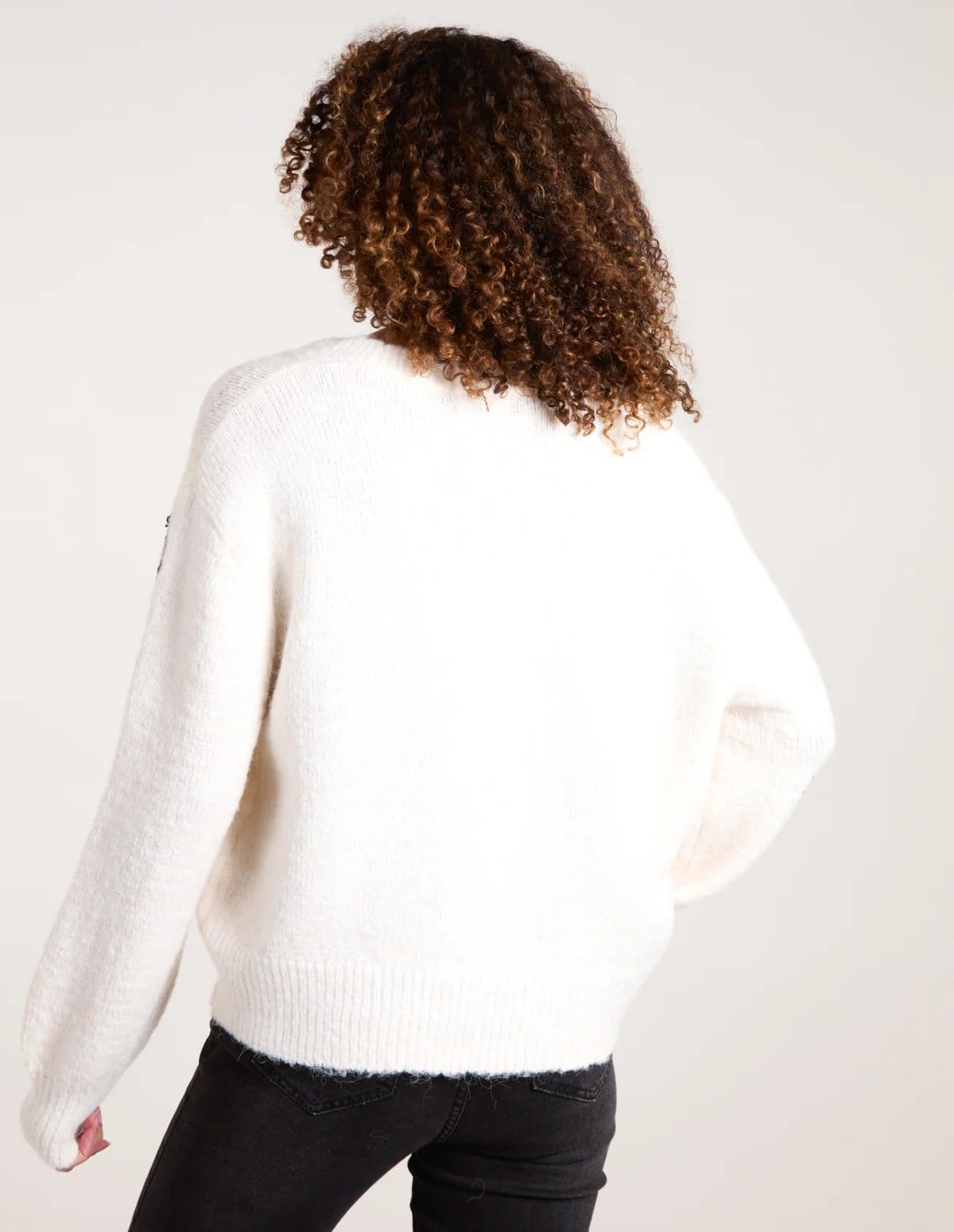 Blue Vanilla Flower Embroidery Cardigan - 4