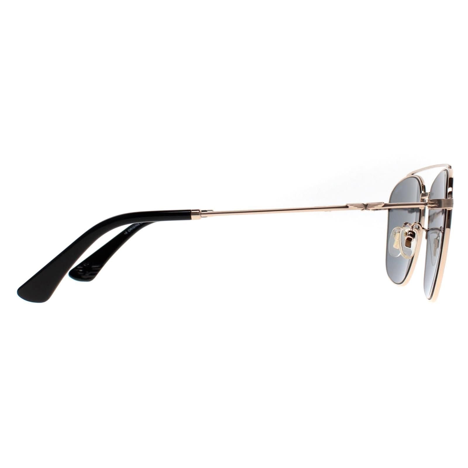 Police Police Men's Square Shiny Rose Gold Smoke Mirror Blue SPL996 Origins Lite 2 - 4
