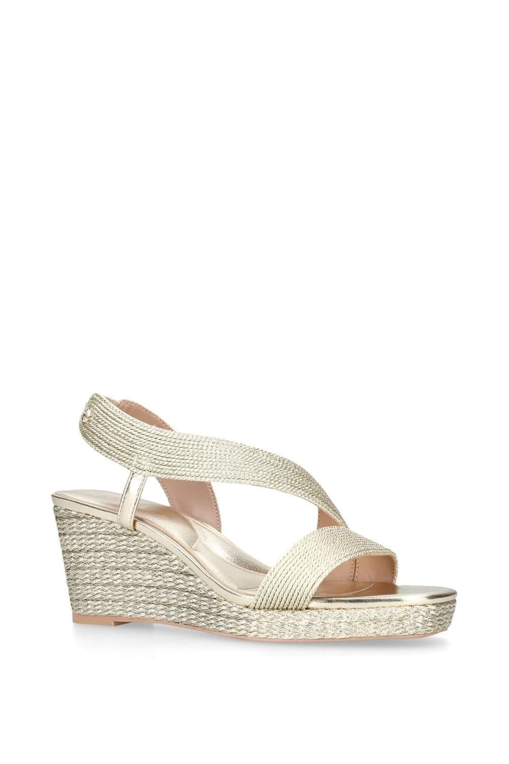 Carvela Carvela Women's 'Gala Wedge 70' Fabric Heels in Gold - 4