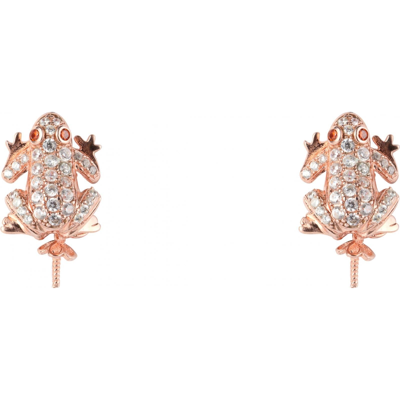 Lancaster Lancaster Women's JLA-EAR-FROG-2 Pair Of Earrings in Rose Gold