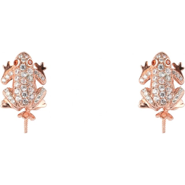 Lancaster Lancaster Women's JLA-EAR-FROG-2 Pair Of Earrings in Rose Gold - 2