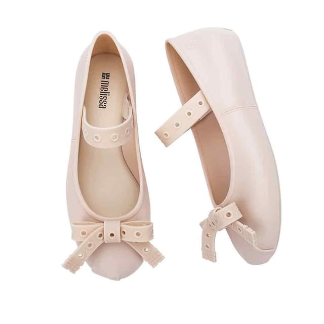 Melissa Shoes Melissa Shoes Women's Sophie Crush Flats in Beige - 3
