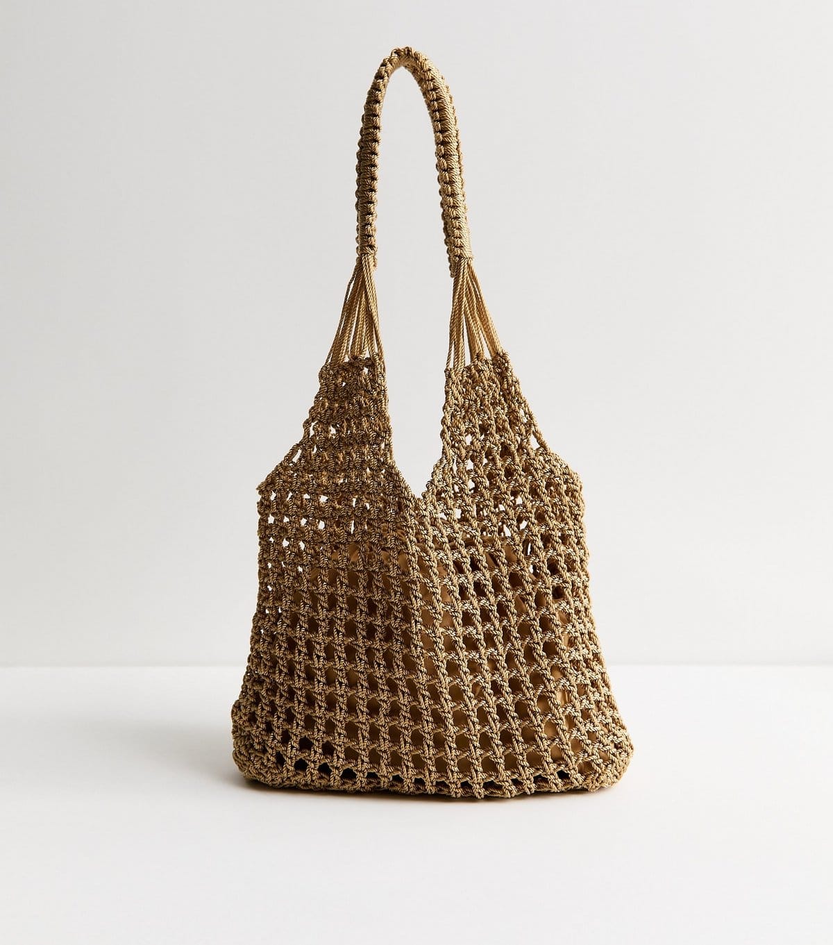 New Look Stone Woven Shell Embellished Grab Bag New Look - 4