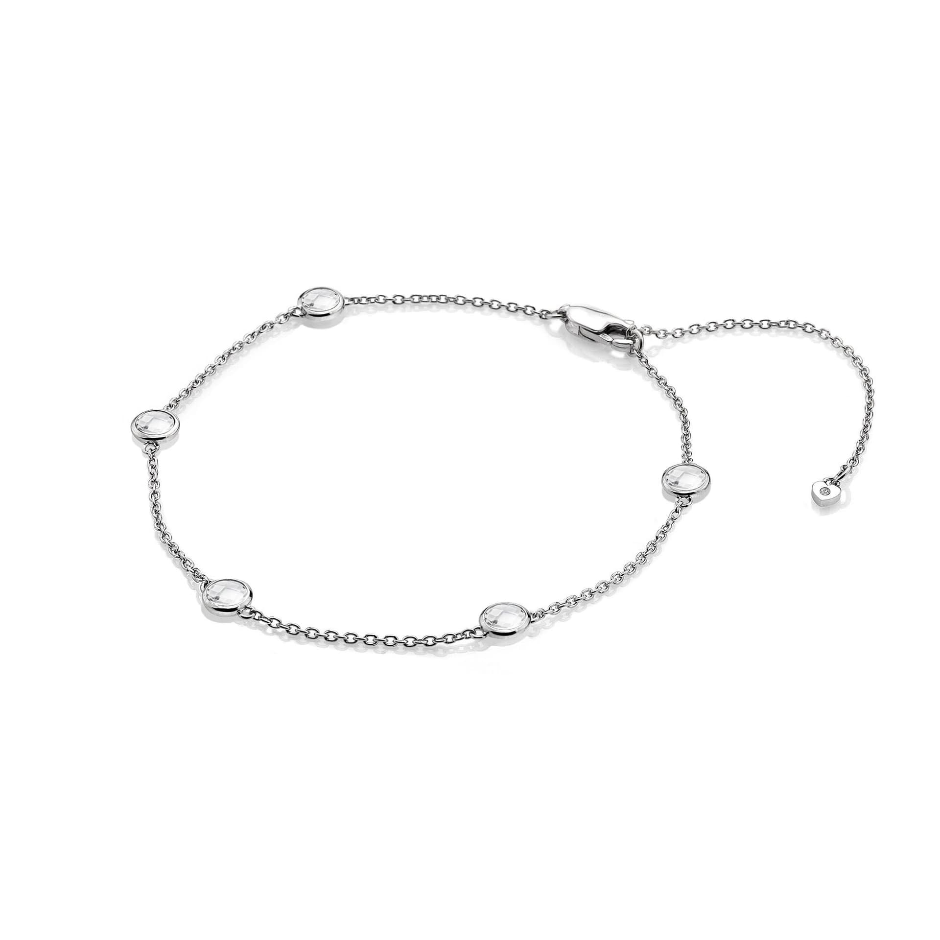 Hot Diamonds Hot Diamonds Women's Tender White Topaz Bracelet in Silver