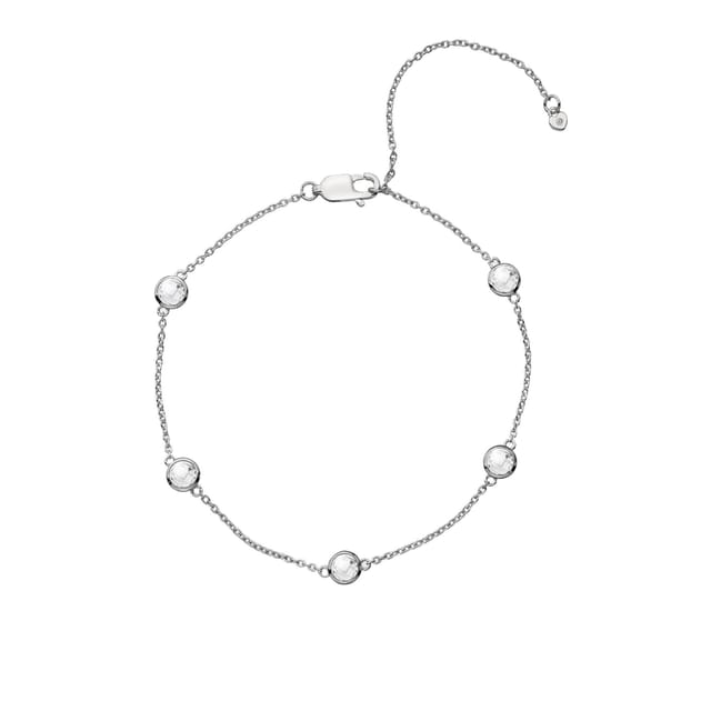 Hot Diamonds Hot Diamonds Women's Tender White Topaz Intermittent Bracelet in Silver - 3