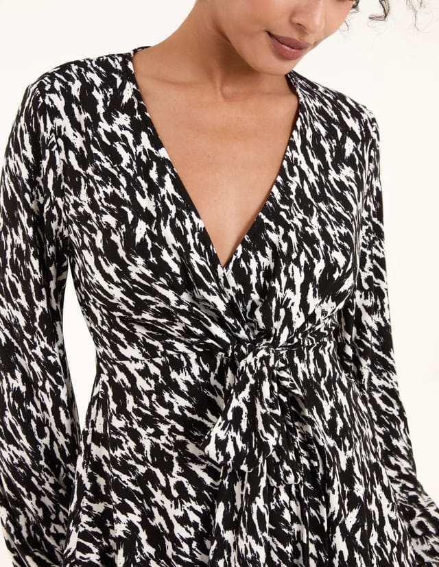 Blue Vanilla Wrap Front Tie Back Top - 3