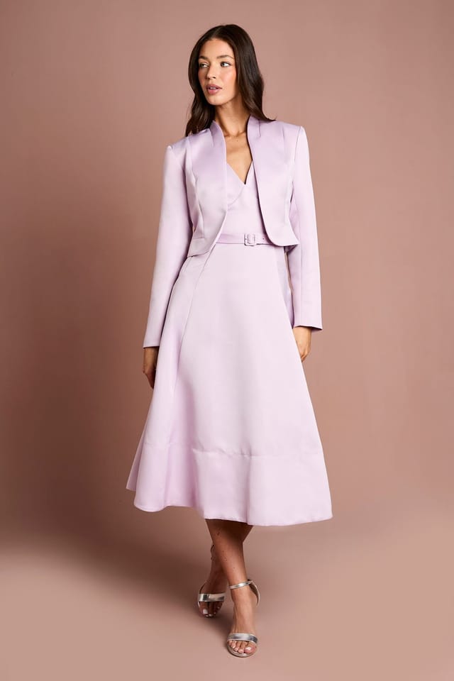 Coast Coast Women's Crop Satin Jacket in Lilac - 2