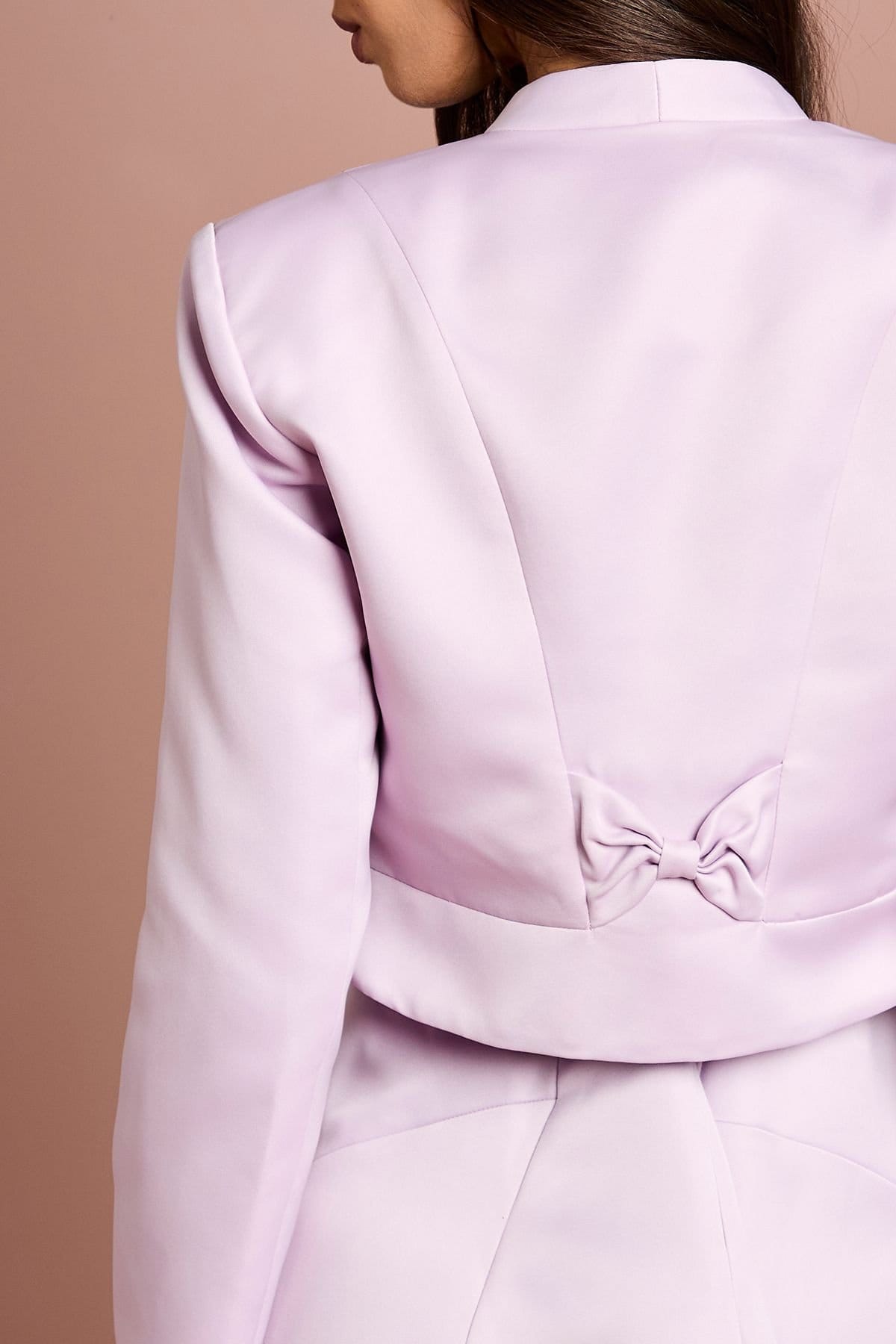 Coast Coast Women's Crop Satin Jacket in Lilac - 4