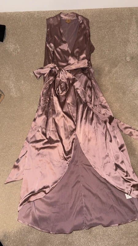 Never Fully Dressed Never Fully Dressed One Size Wrap Midi Dress