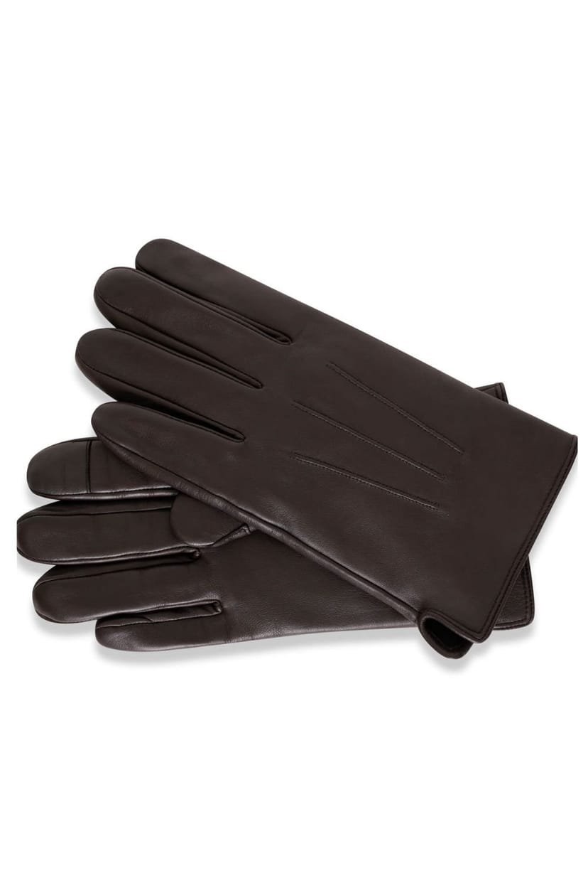Barneys Originals Barneys Originals Men's Brown Leather Gloves - 1