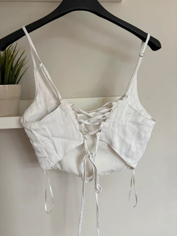 Bershka Bershka Satin Corset Style Top - Size M