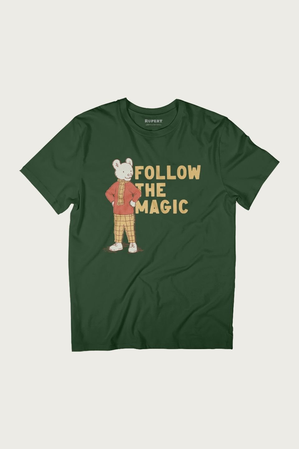 Rupert Bear Rupert Bear Men's Follow The Magic Adventure T-Shirt in Bottle Green - 2