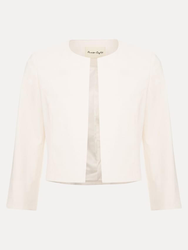 Phase Eight Phase Eight Women's Cropped Round Neck Jacket in Off-White - 2